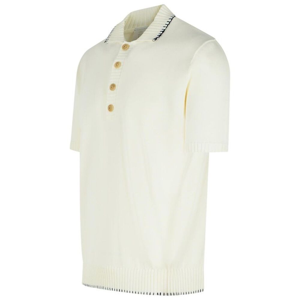 Eleventy Cream Cotton Polo Shirt Men - Picture 2 of 3